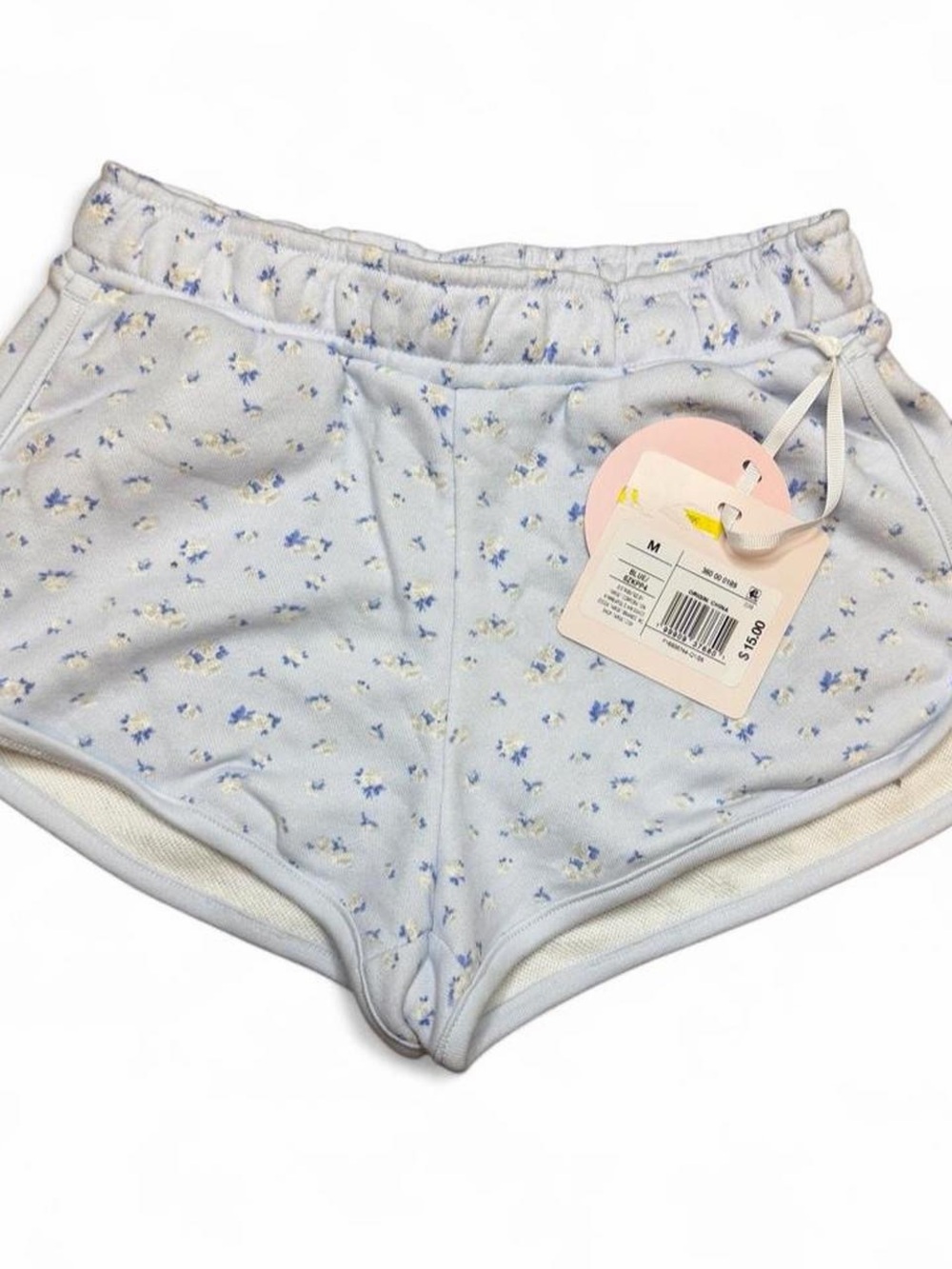 LoveShackFancy Light Blue Floral Kids Shorts